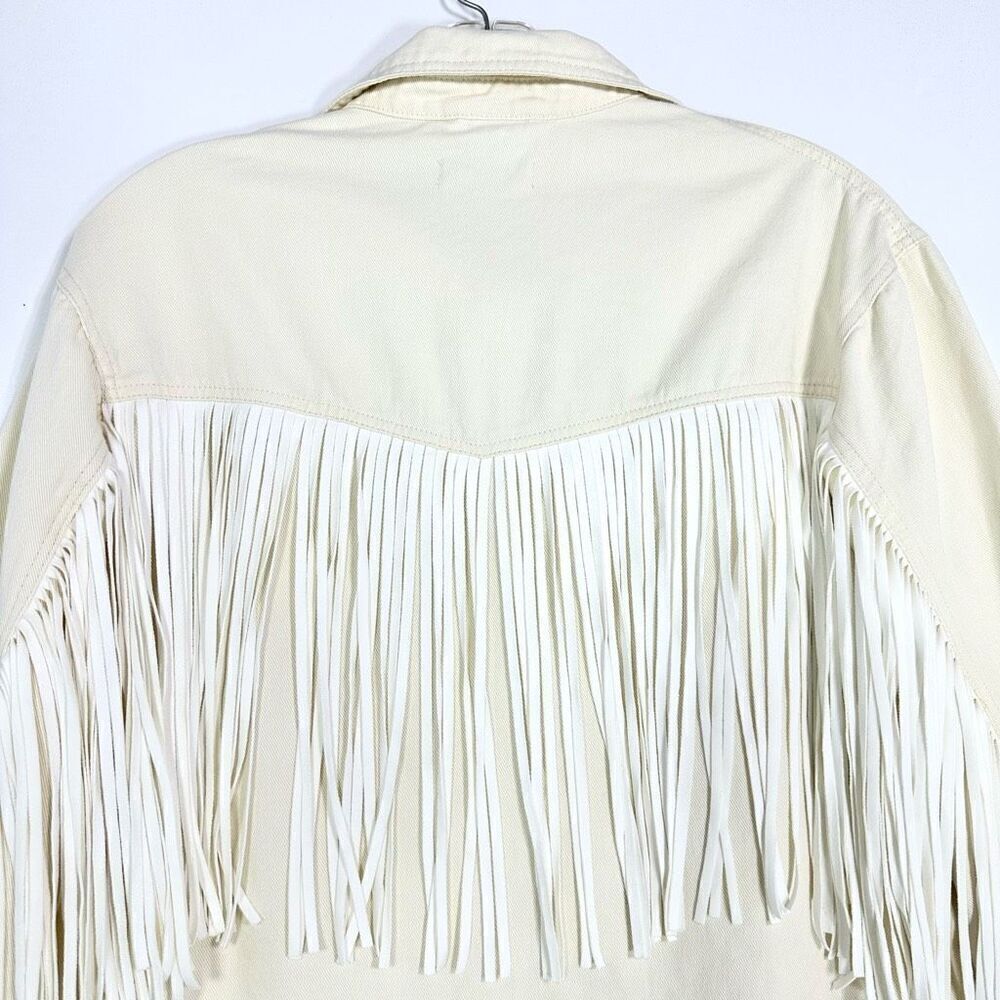 Saints & Hearts Fringe Shirt Jacket S Cowgirl Western Festival Pink Pony Club - Picture 8 of 16